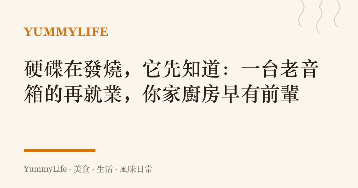 硬碟在發燒,它先知道:一臺老音箱的再就業,你家廚房早有前輩