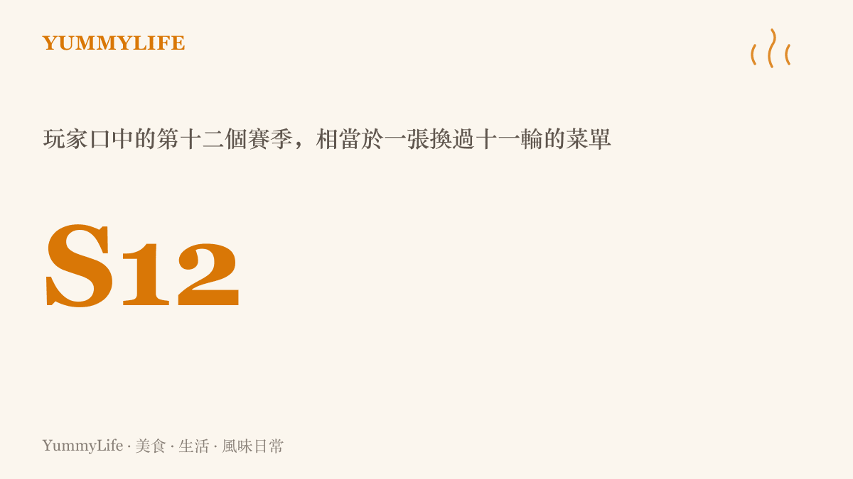 統計圖卡呈現三角洲行動即將迎接第十二個賽季，等同遊戲內容像餐廳菜單一樣輪替了十一輪