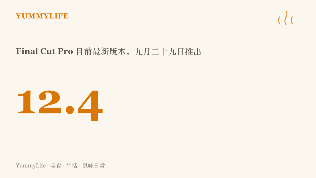 數據圖卡呈現 12.4 這個版本號，說明這套影片剪輯軟體目前最新的版本在九月二十九日剛更新