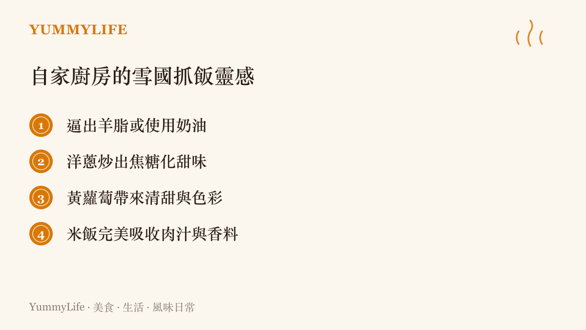 自家廚房的雪國抓飯靈感