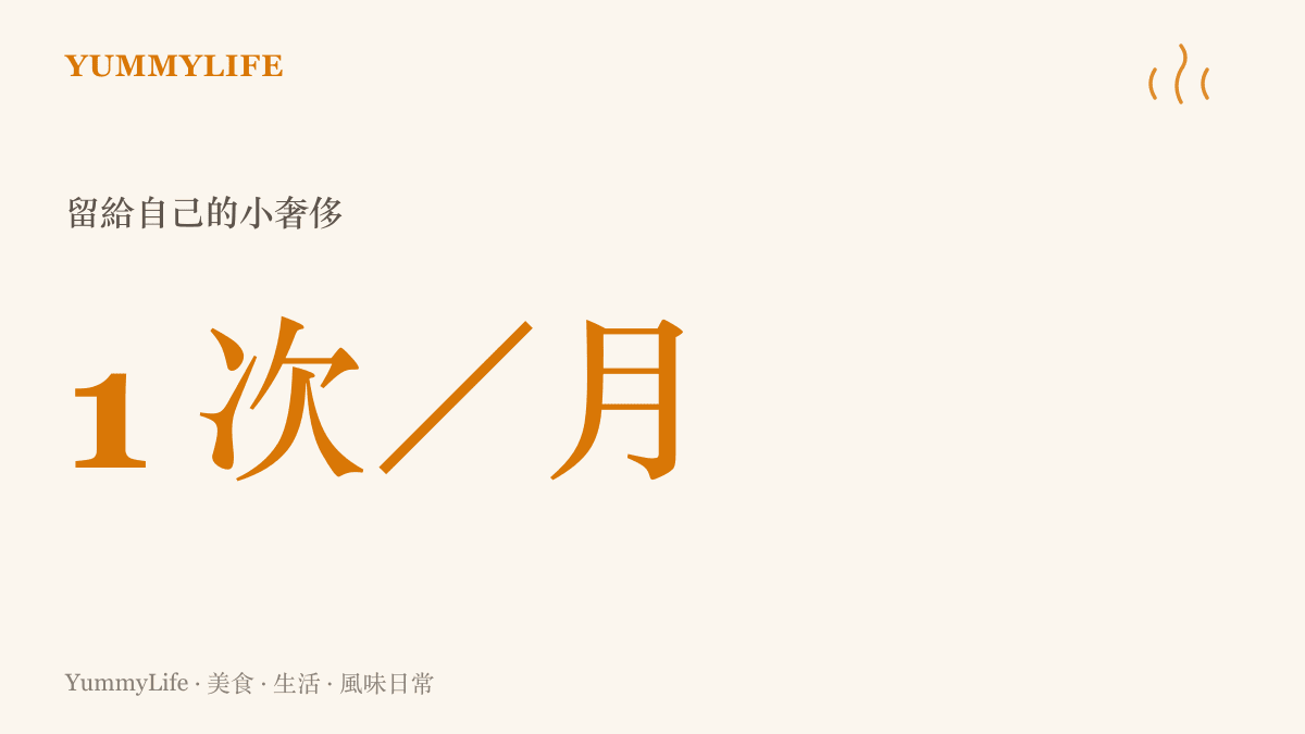 統計圖卡呈現每個月安排一次小奢侈的建議頻率，把快樂當成固定支出編進預算