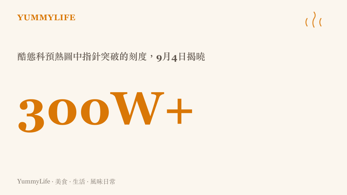 酷態科在微博預告神祕新品，儀表圖裡速度表指針越過300W刻度並在表底來回跳動
