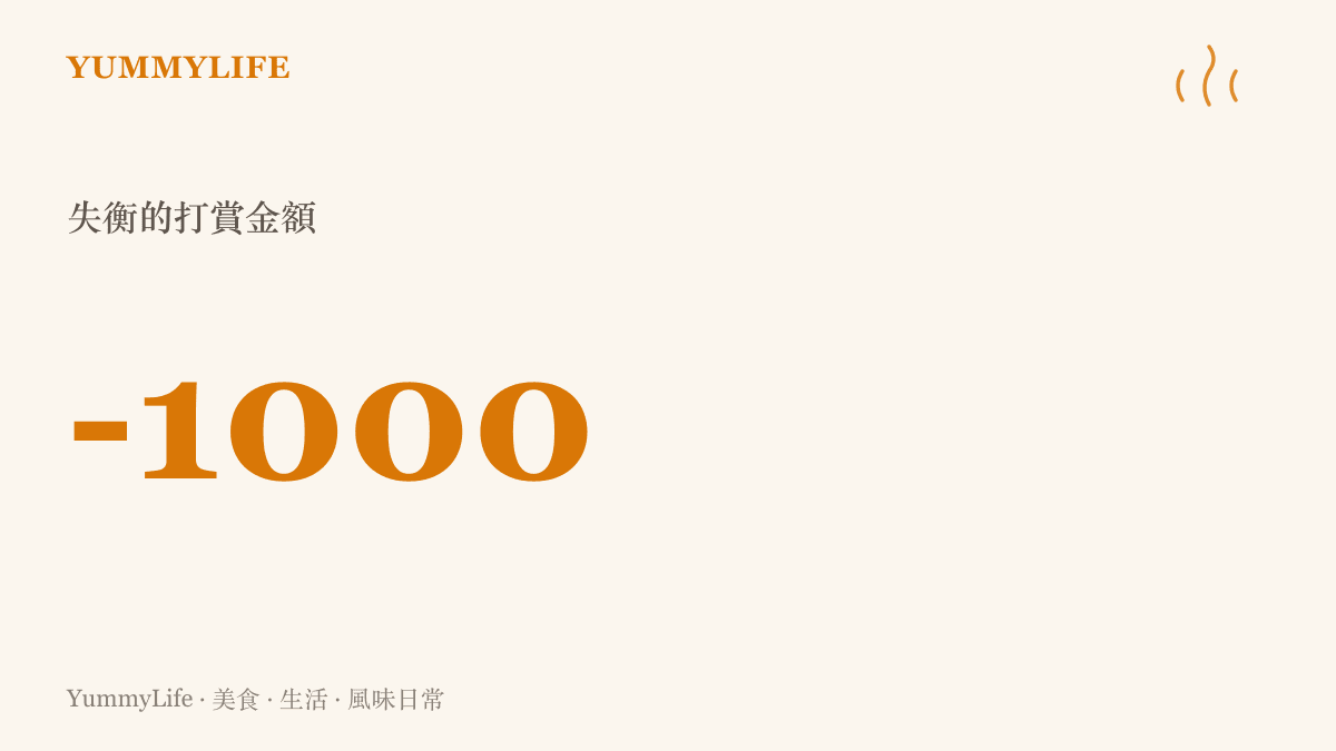 統計圖卡呈現一次失衡的網路打賞互動中約略損失的一千元價值