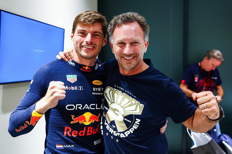 Max Verstappen與Red Bull車隊負責人Christian Ho...