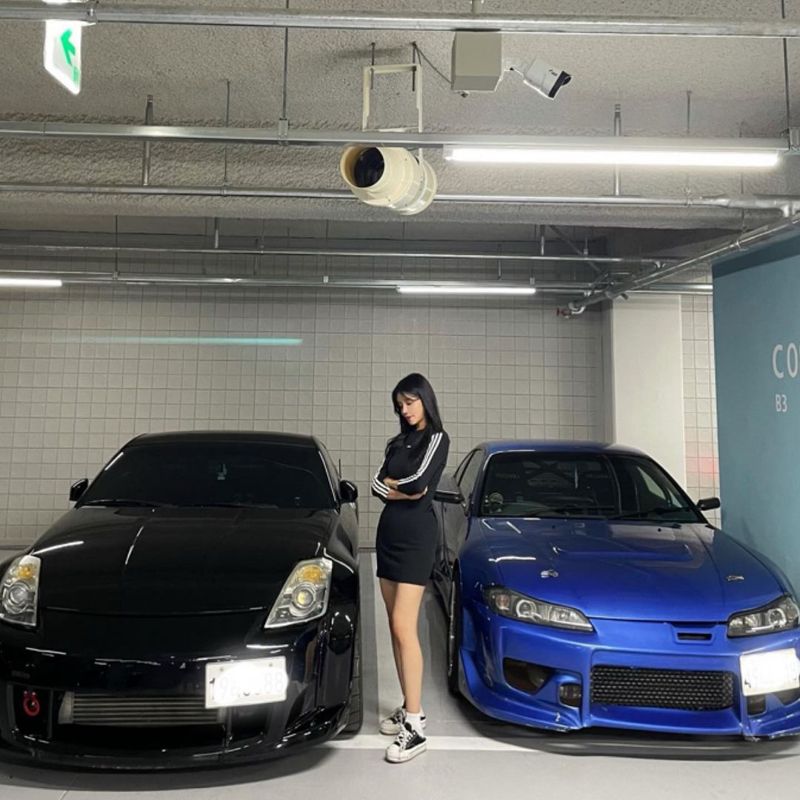 朴詩賢自身也有Nissan 350z、Silvia S15等甩尾熱門車款。 圖／...